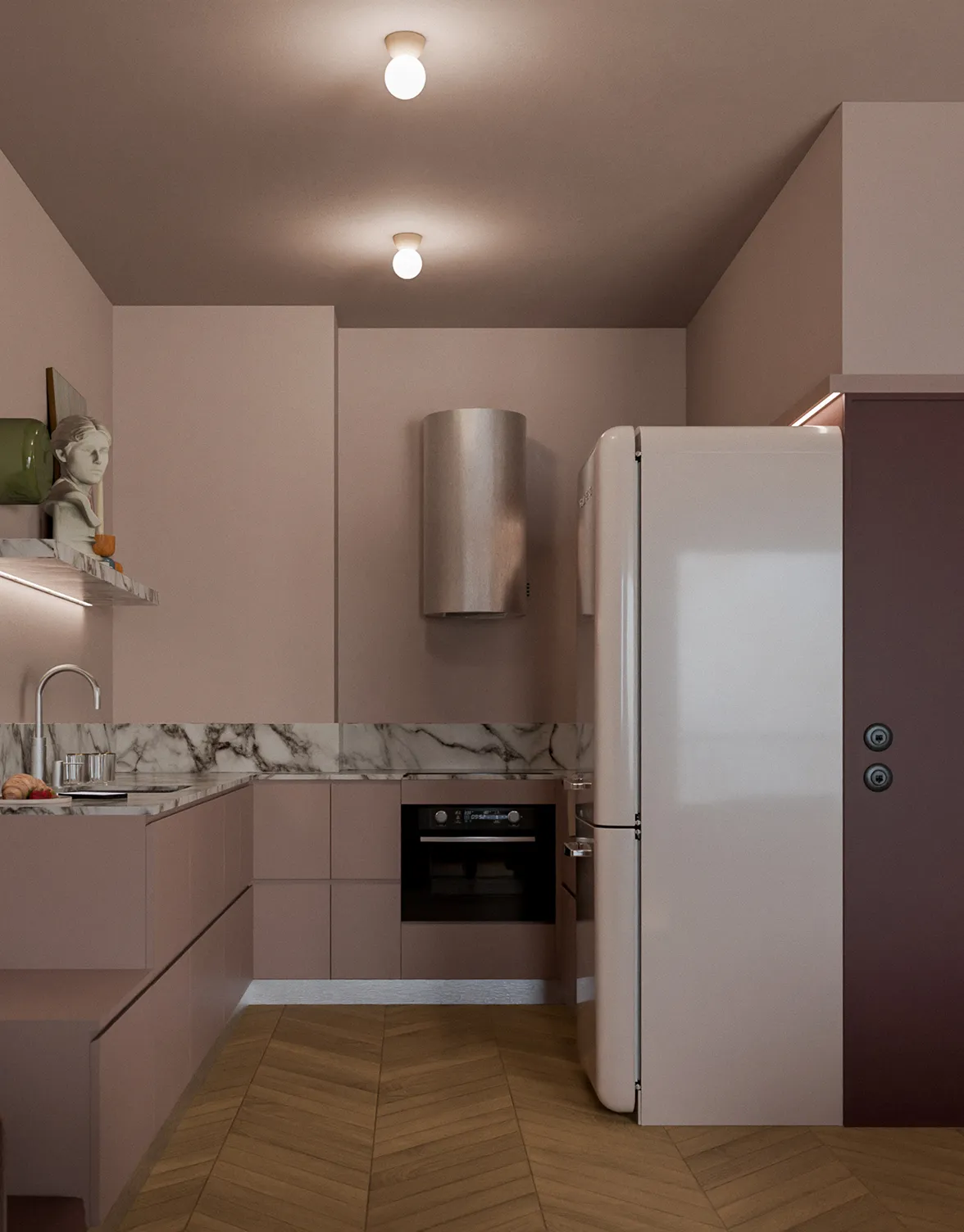 Kuchnia w projekcie Ostoja Przylesie, projekt wnętrza prywatnego NAM STUDIO