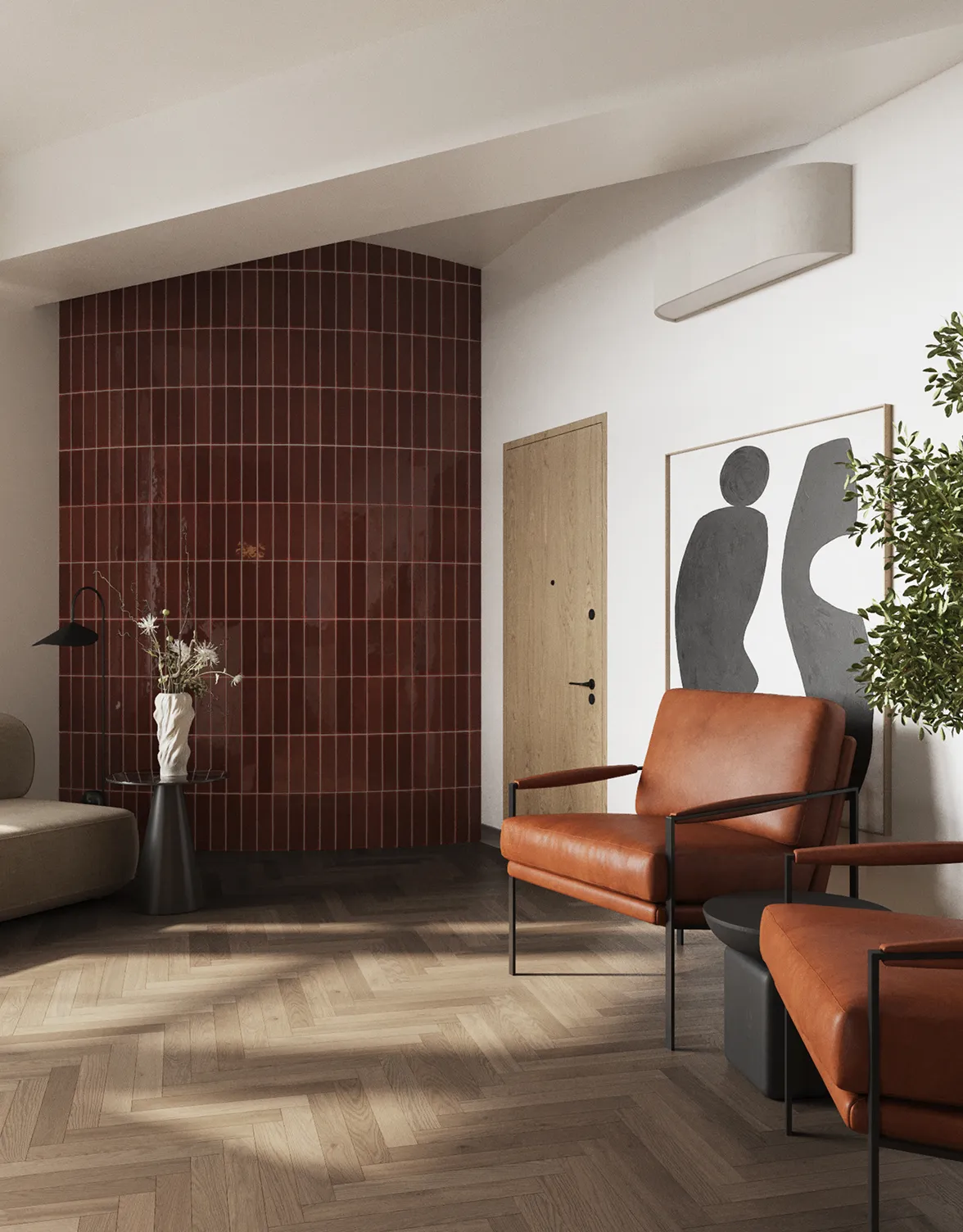 Sala spotkań w projekcie Kancelarii Notarialnej, projekt wnętrza komercyjnego - NAM STUDIO