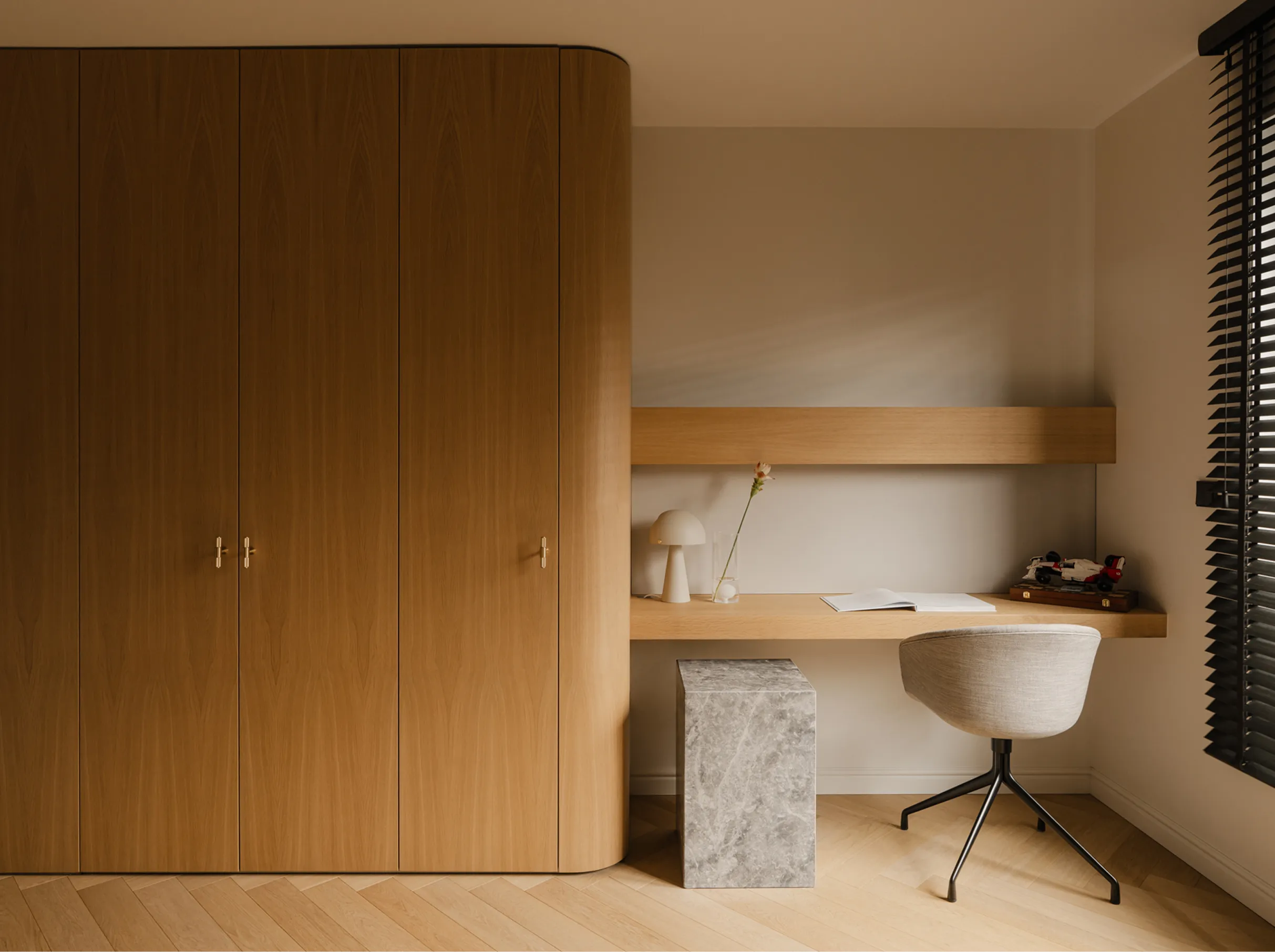 Home-Office w projekcie VILDA PARK, projekt wnętrza prywatnego NAM STUDIO