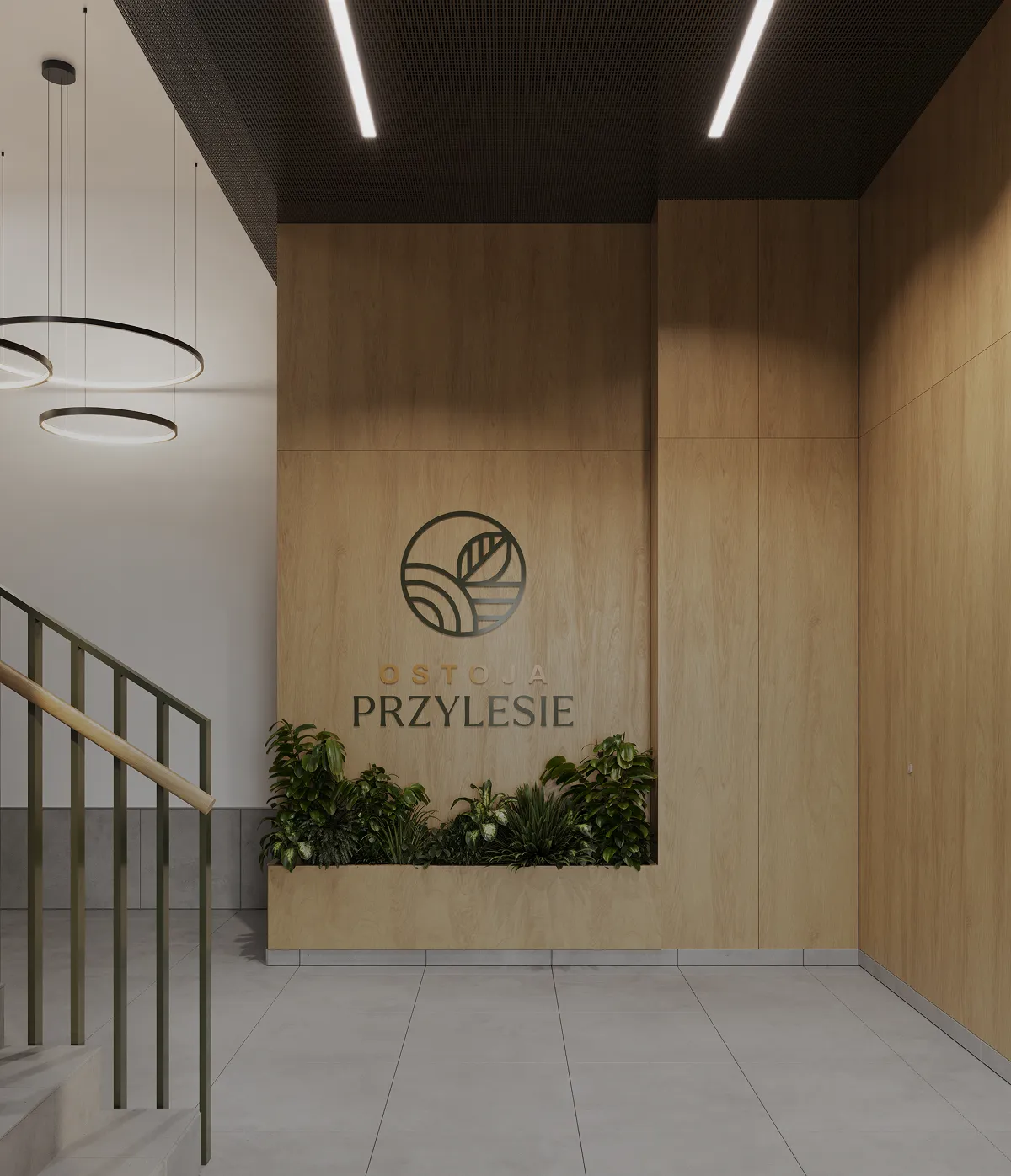 Klatka schodowa Ostoja Przylesie - projekt deweloperski, NAM STUDIO