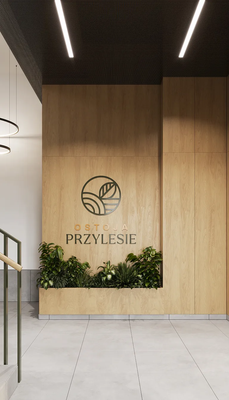 Klatki schodowe w projekcie Ostoja Przylesie, projekt wnętrza dla dewelopera - NAM STUDIO