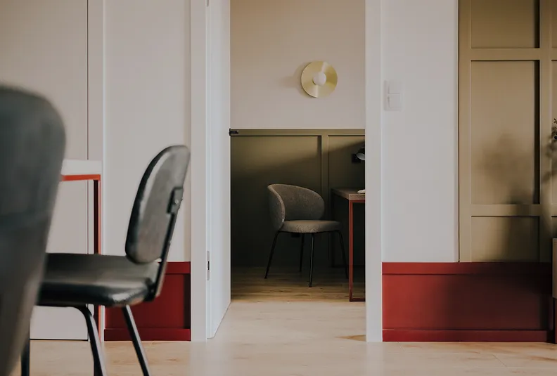 Salon w projekcie Niepodległości - projekt wnętrza prywatnego, NAM STUDIO